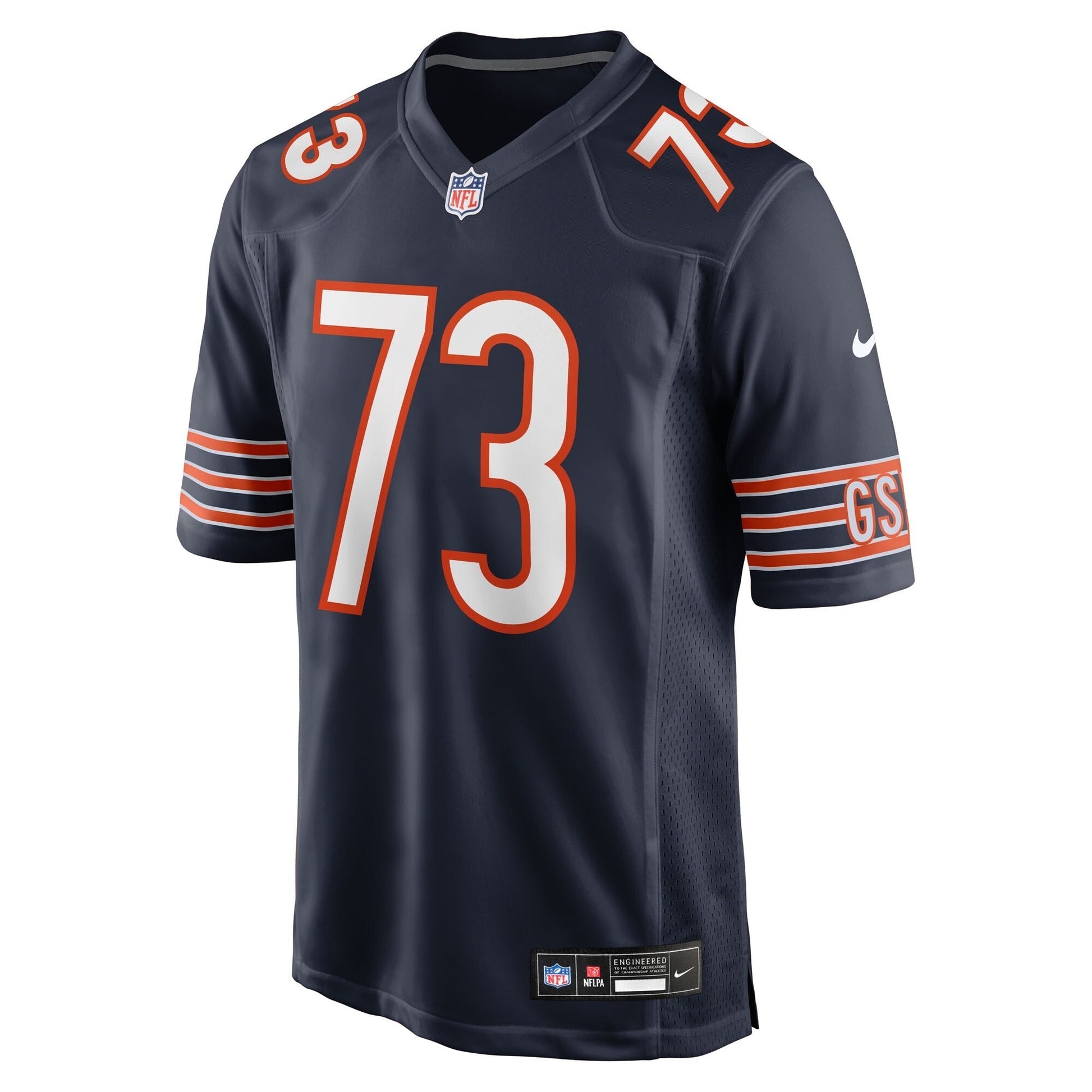 Chicago Bears Jonah Jackson Navy Team Game Jersey football jersey product view 2