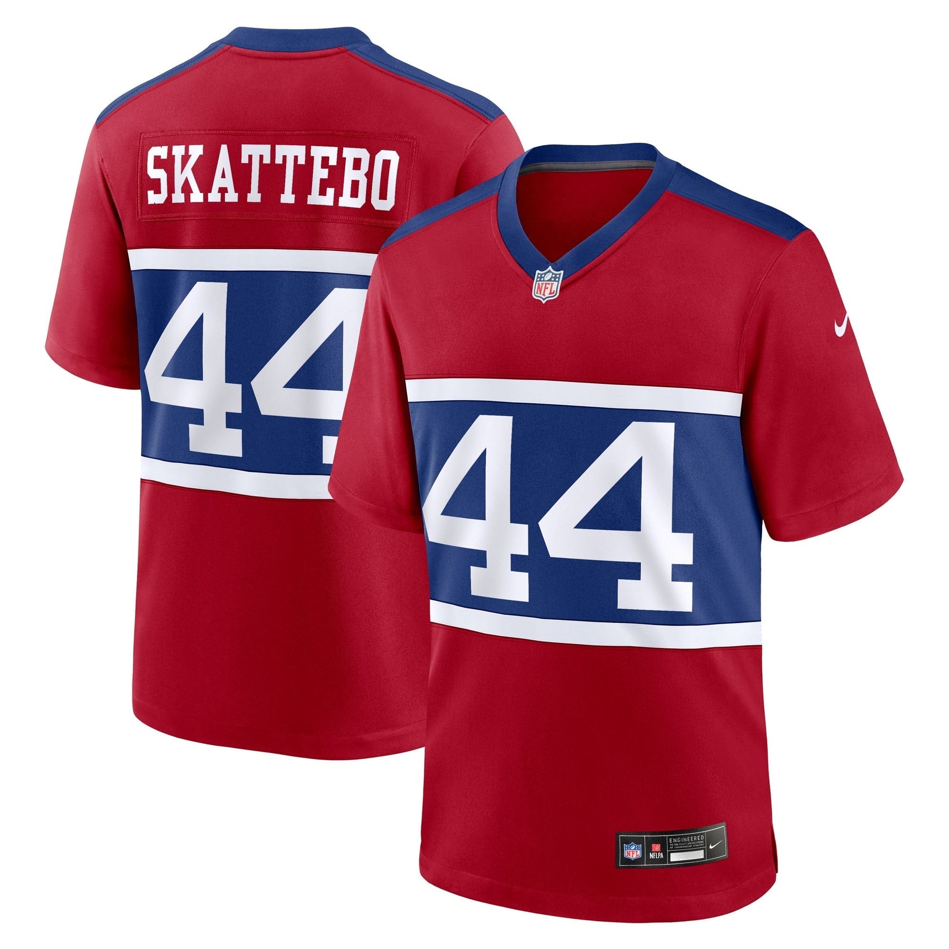 New York Giants Cam Skattebo Red Alternate Century Red Game Jersey football jersey product view 1