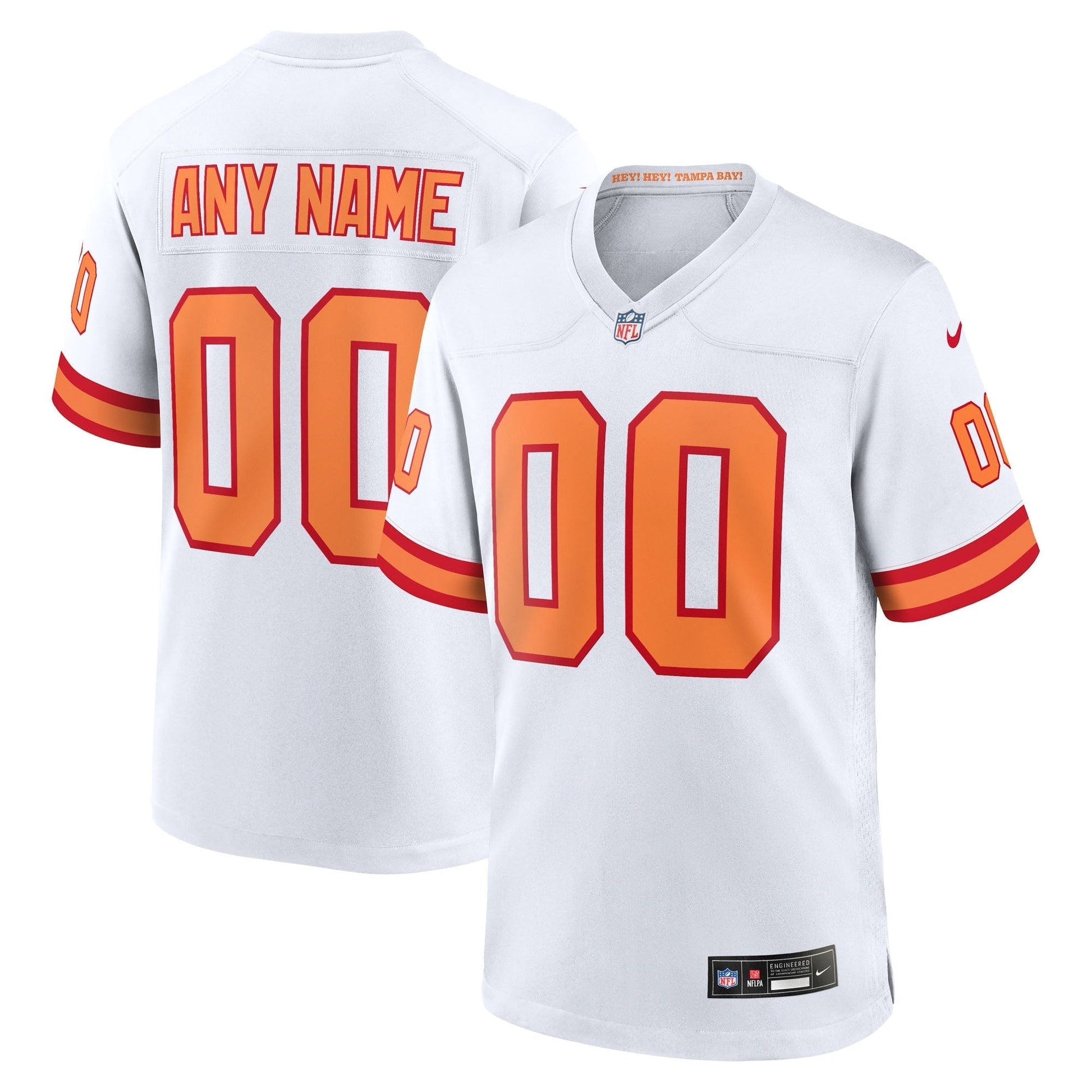 76 Tampa Bay Buccaneers White 50th Season Custom Game Jersey football jersey product view 1
