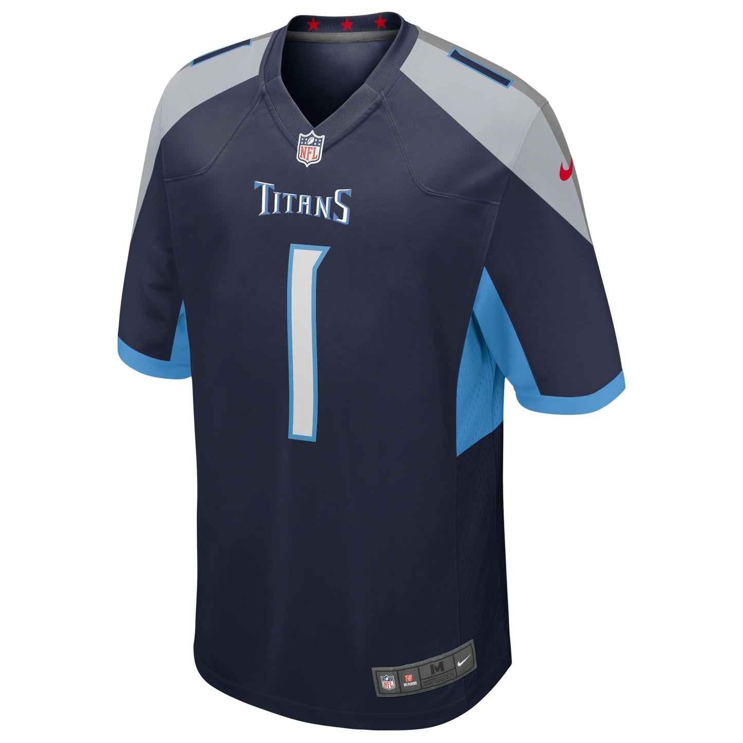 Tennessee Titans Cameron Ward Navy 2025 NFL Draft First Round Pick Alternate Game Jersey football jersey product view 2