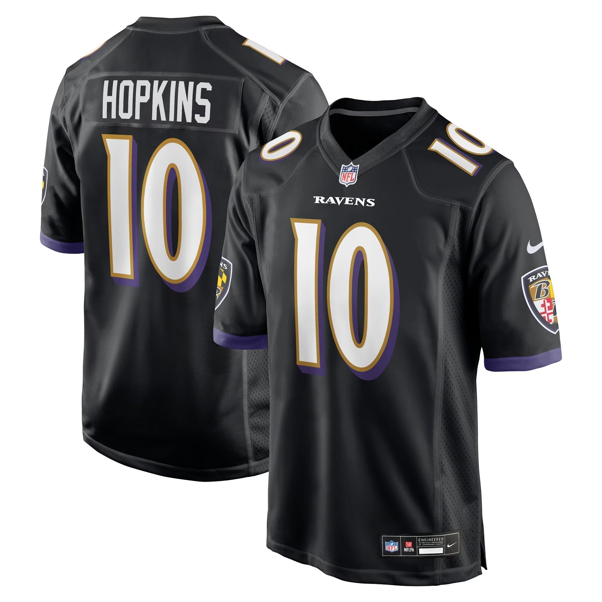 Baltimore Ravens DeAndre Hopkins Black Alternate Game Jersey football jersey product view 1