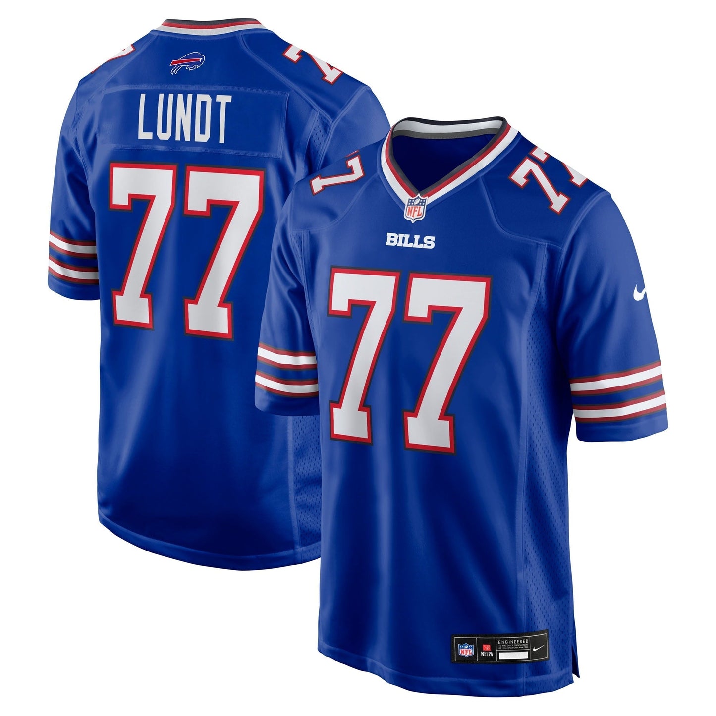 Buffalo Bills Chase Lundt Royal Team Game Jersey football jersey product view 1