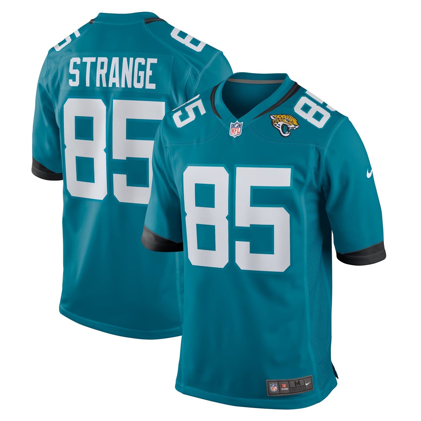 Jacksonville Jaguars Brenton Strange Teal Team Game Jersey football jersey product view 1