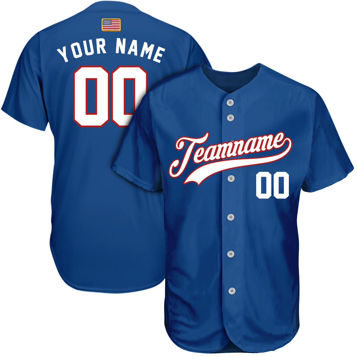 Custom Blue White Red Baseball Jersey Unisex T-shirt, Sweatshirt, Hoodie, Long Sleeve Tee - T-Shirt, Sweatshirt, Hoodie