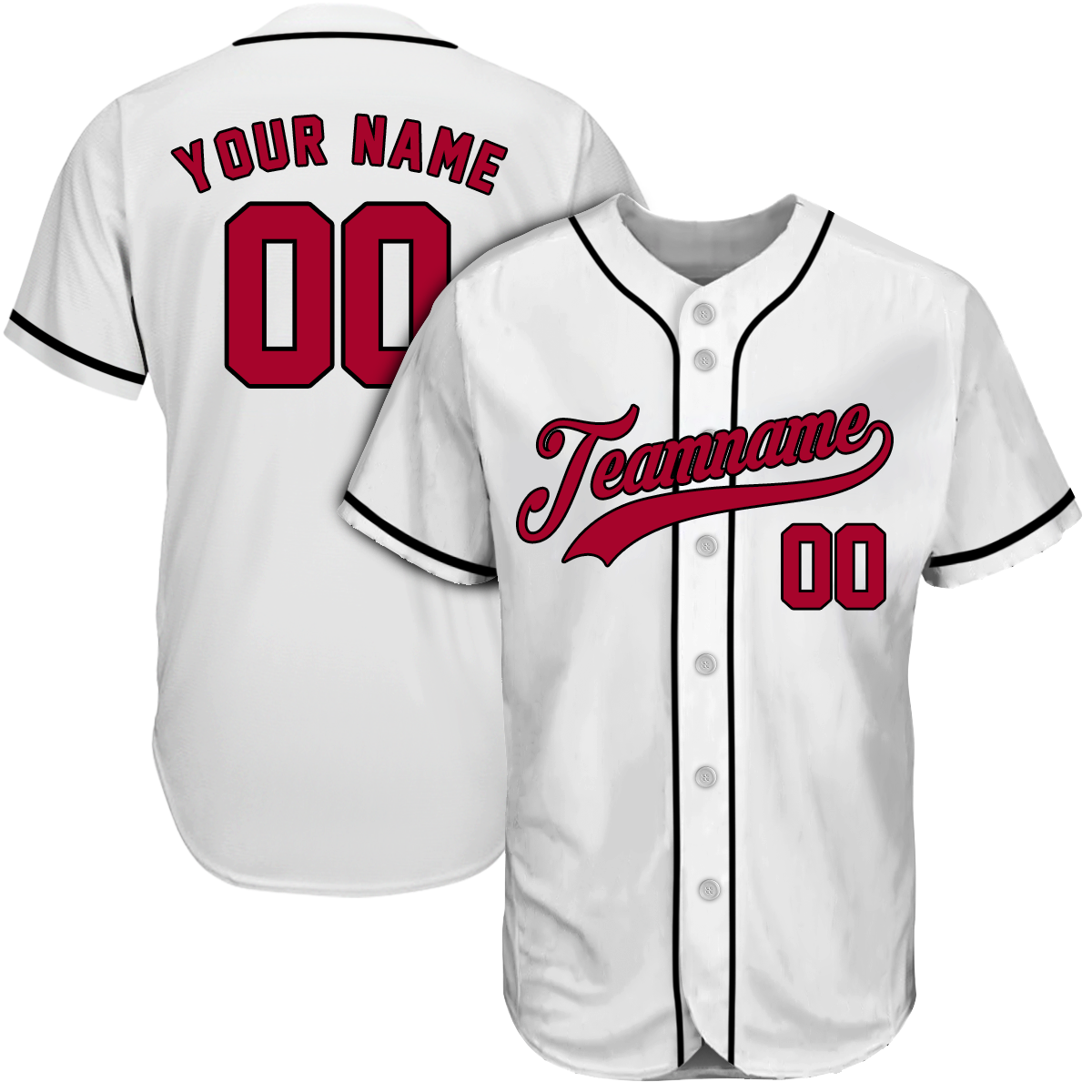 Custom White Red Baseball Jersey Unisex T-shirt, Sweatshirt, Hoodie, Long Sleeve Tee - T-Shirt, Sweatshirt, Hoodie