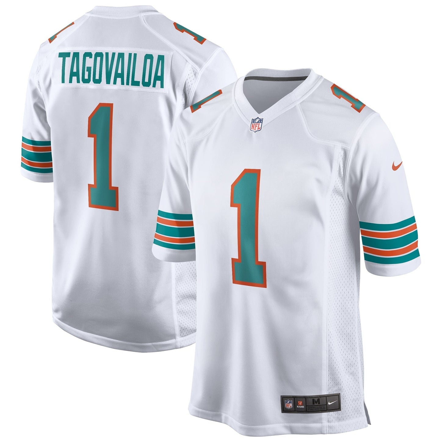 Miami Dolphins Tua Tagovailoa White 2nd Alternate Game Jersey football jersey product view 1