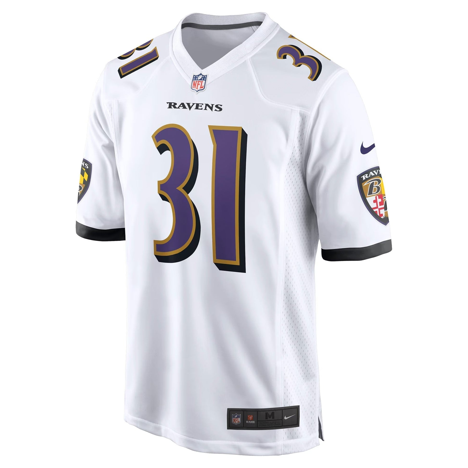 Baltimore Ravens Jamal Lewis White Retired Player Game Jersey football jersey product view 2