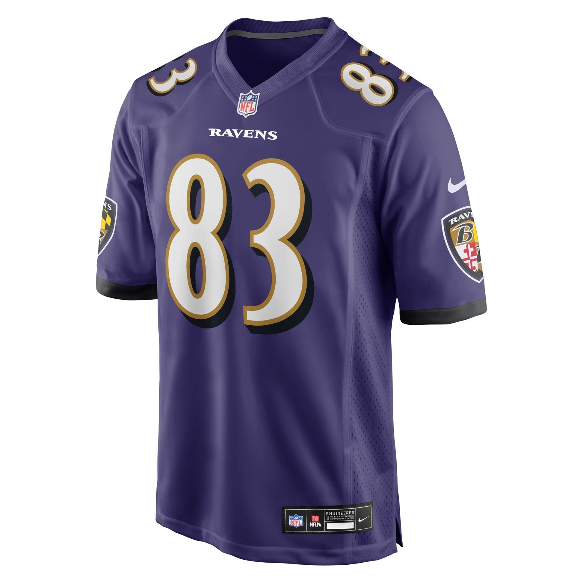 Baltimore Ravens LaJohntay Wester Purple Team Game Jersey football jersey product view 2