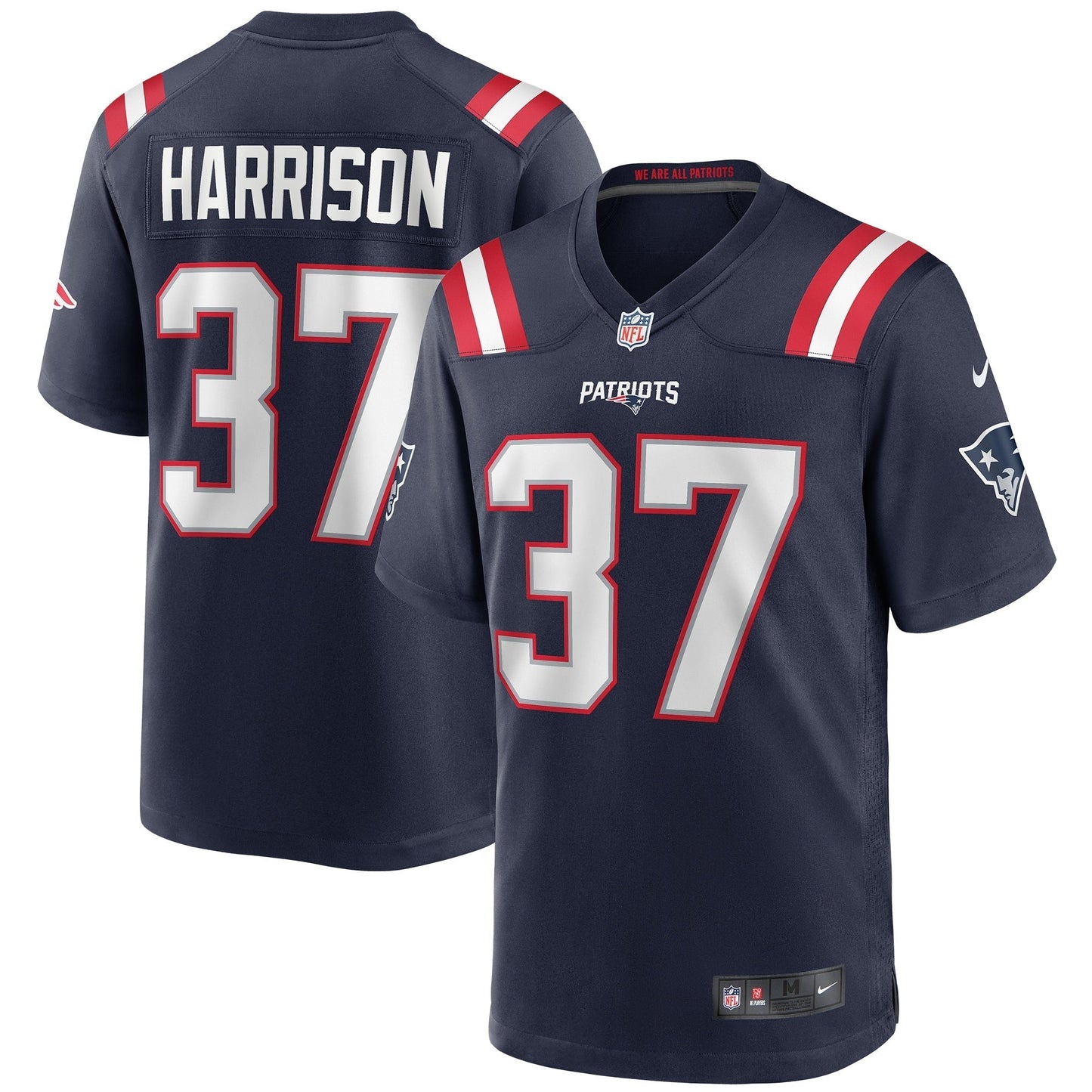 New England Patriots Rodney Harrison Navy Game Retired Player Jersey football jersey product view 1