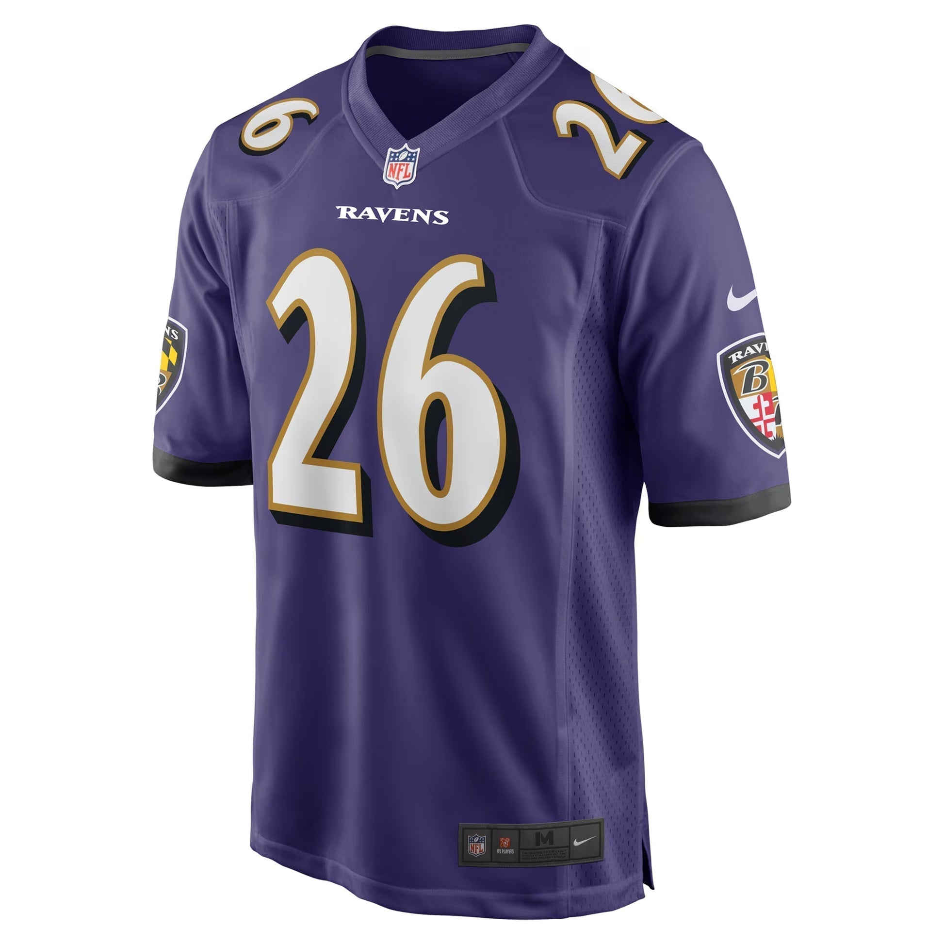 Baltimore Ravens Rasheen Ali Purple Team Game Jersey football jersey product view 2