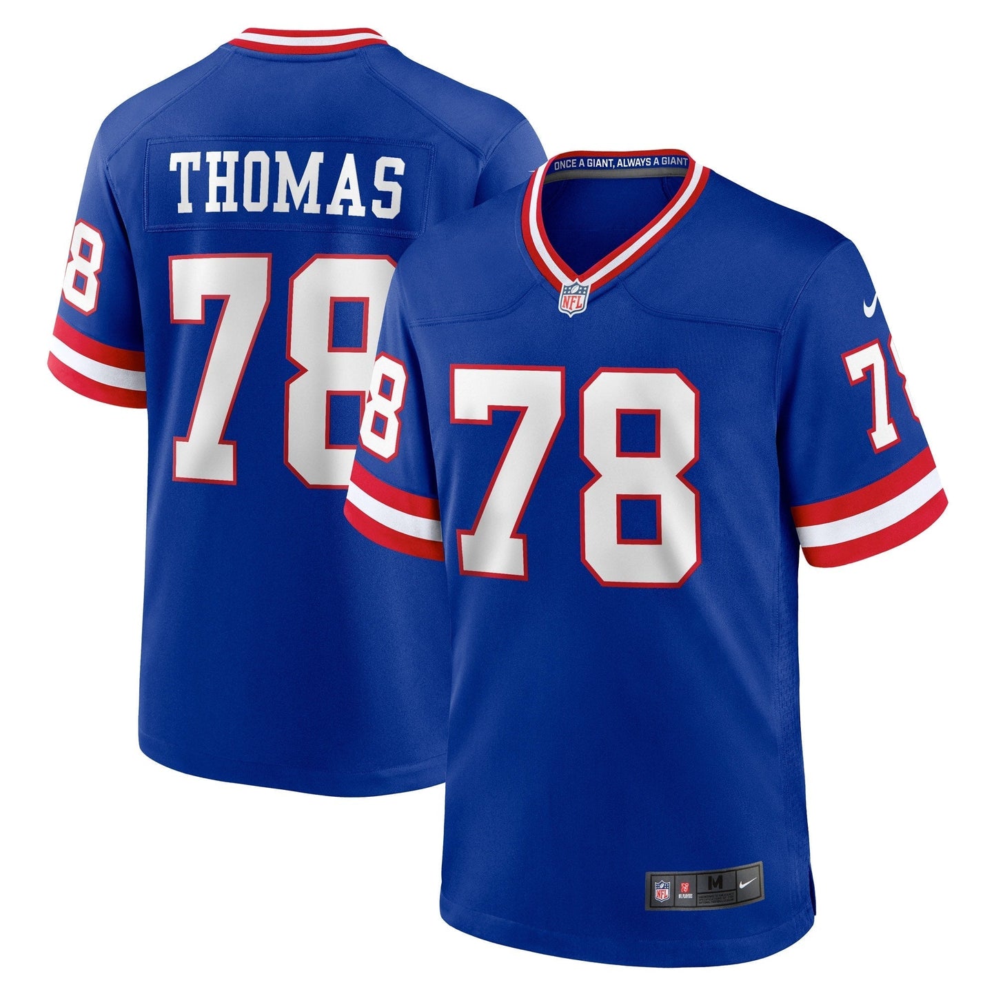 New York Giants Andrew Thomas Royal Alternate Game Jersey football jersey product view 1
