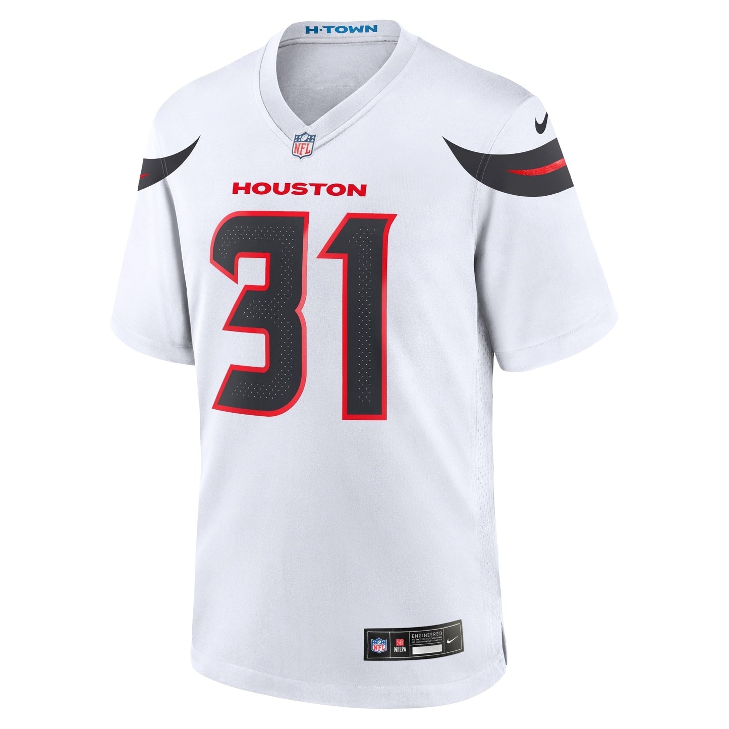Houston Texans Dameon Pierce White Game Jersey football jersey product view 2