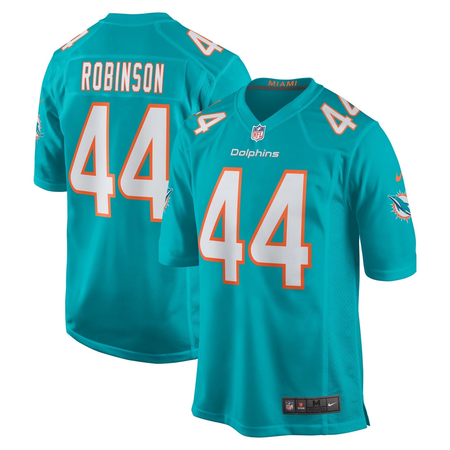 Miami Dolphins Chop Robinson Aqua Player Game Jersey football jersey product view 1