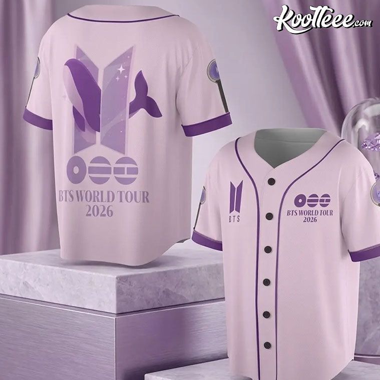 BTS World Tour 2026 Kpop Concert Merch Baseball Jersey Unisex T-shirt, Sweatshirt, Hoodie, Long Sleeve Tee - T-Shirt, Sweatshirt, Hoodie