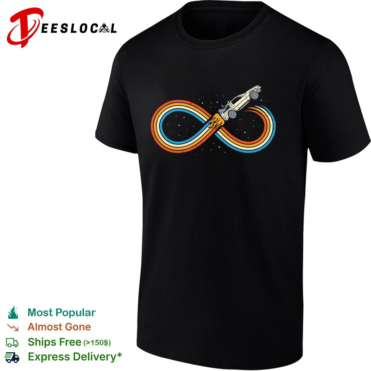 Back to the Future Endless Time Travel shirt Unisex T-shirt, Sweatshirt, Hoodie, Long Sleeve Tee - T-Shirt, Sweatshirt, Hoodie