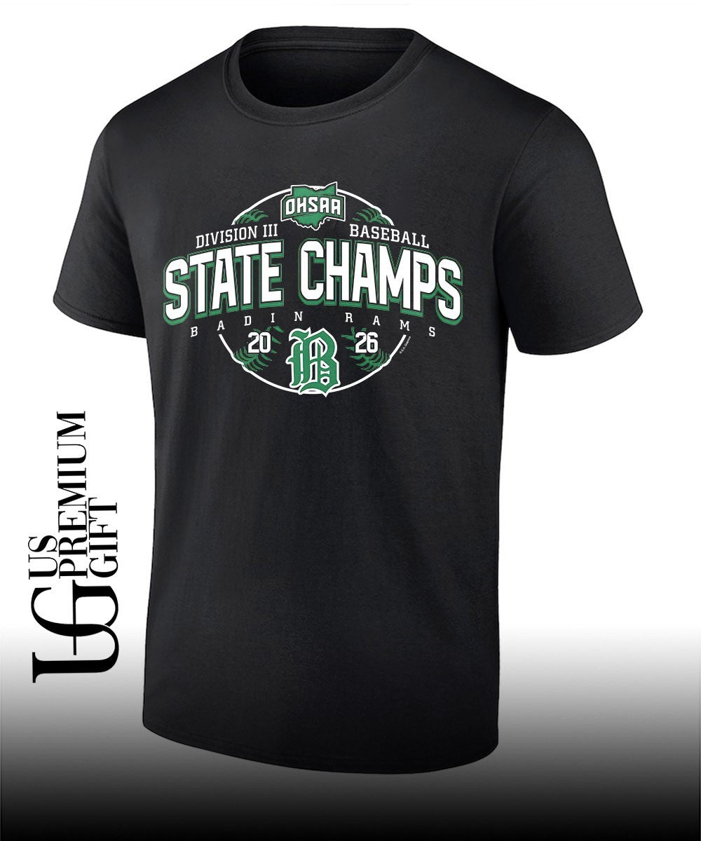 Badin Rams OHSAA Baseball D3 State Champions 2026 shirt Unisex T-shirt, Sweatshirt, Hoodie, Long Sleeve Tee - T-Shirt, Sweatshirt, Hoodie