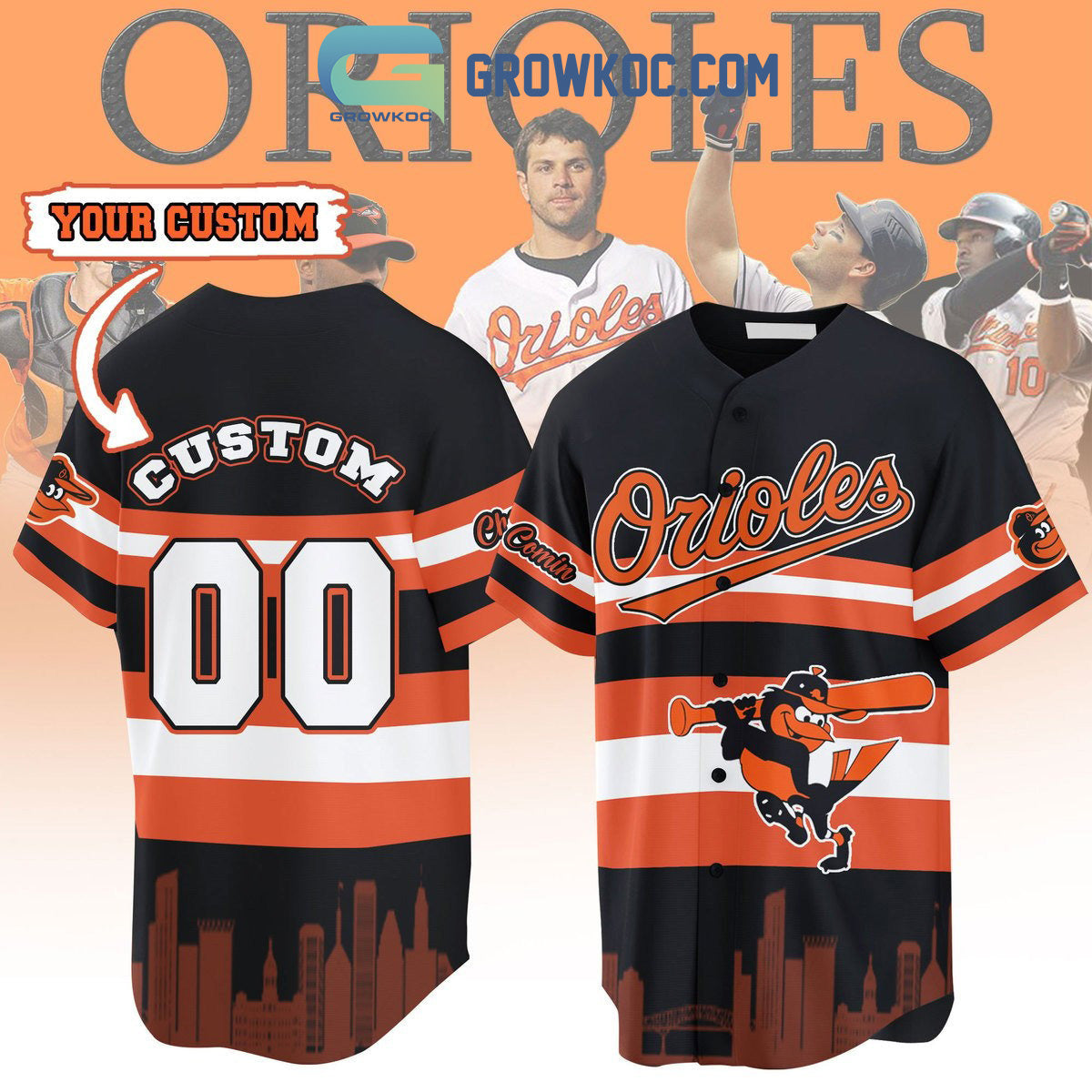 Baltimore Oriloes MLB Home Kit Personalized Baseball Jersey Unisex T-shirt, Sweatshirt, Hoodie, Long Sleeve Tee - T-Shirt, Sweatshirt, Hoodie