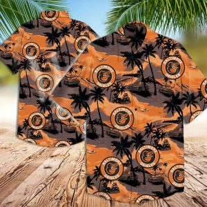 Baltimore Orioles And Landscape Hawaiian Shirt - Orioles Hawaiian Shirt Unisex T-shirt, Sweatshirt, Hoodie, Long Sleeve Tee - T-Shirt, Sweatshirt, Hoodie