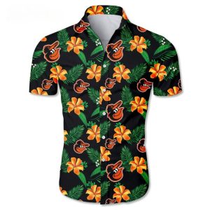 Baltimore Orioles Cute Flower Hawaiian Shirt - Orioles Aloha Shirt Unisex T-shirt, Sweatshirt, Hoodie, Long Sleeve Tee - T-Shirt, Sweatshirt, Hoodie