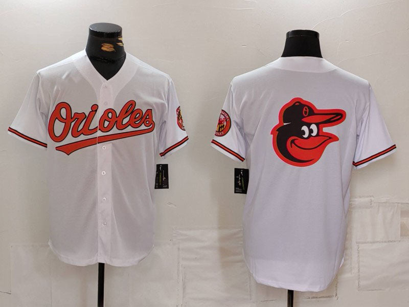 Baltimore Orioles Big Logo White 2024 Home Limited Cool Base Stitched Baseball Jersey baseball jersey product view 1