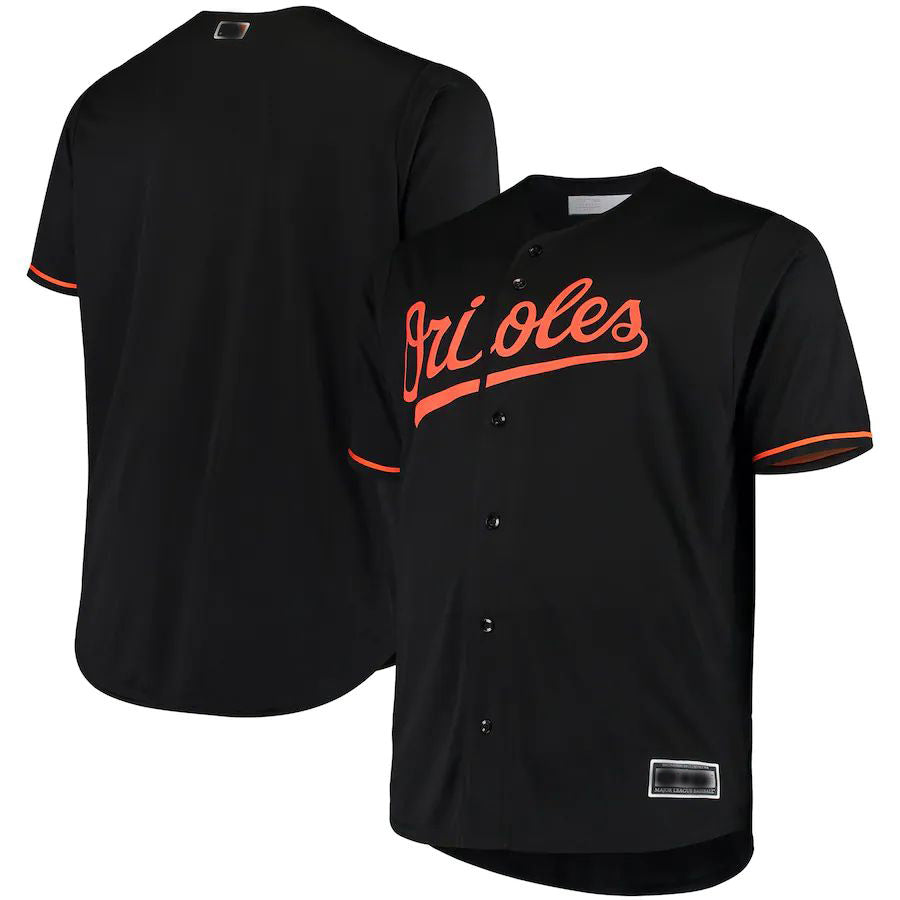Baltimore Orioles Black Big & Tall Replica Alternate Team Jersey Baseball Jerseys baseball jersey product view 1