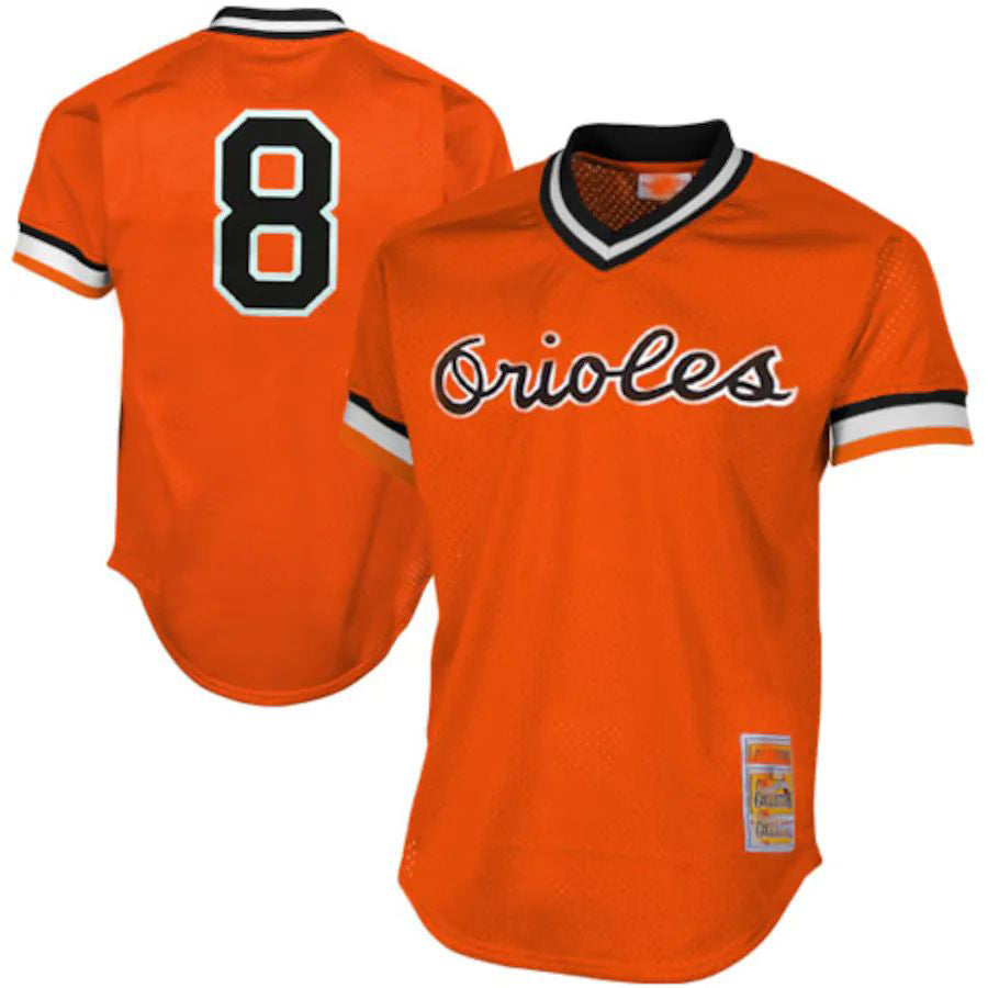 Baltimore Orioles Cal Ripken Jr Orange 1988 Authentic Cooperstown Collection Mesh Batting Practice Jersey Baseball Jerseys baseball jersey product view 1