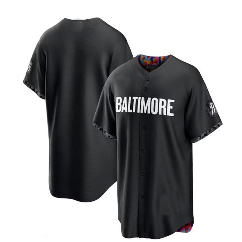 Baltimore Orioles 2023 City Connect Replica Jersey - Black Authentic Jersey Baseball Jerseys baseball jersey product view 1