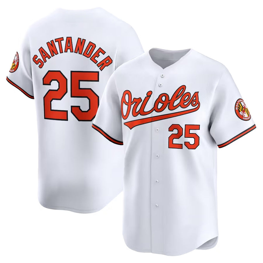 Baltimore Orioles #25 Anthony Santander Home Limited Player Jersey - White Stitched Baseball Jersey baseball jersey product view 1