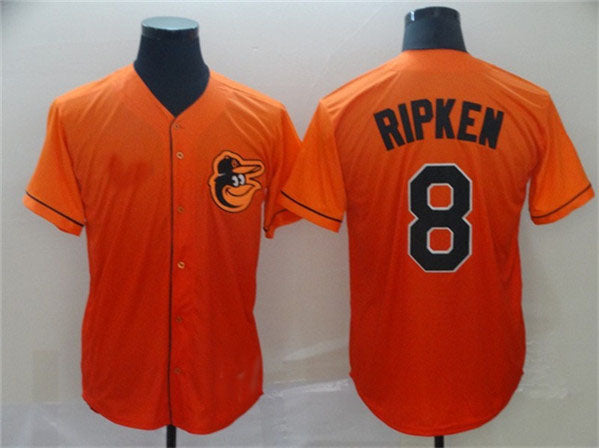 Baltimore Orioles #8 Cal Ripken Jr. Orange Fade Stitched Baseball Jersey baseball jersey product view 1