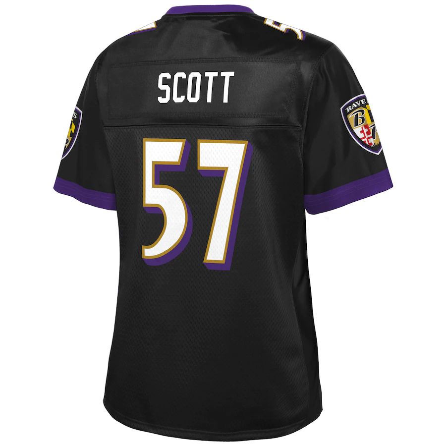 B.Ravens #57 Bart Scott Pro Line Black Retired Player Jersey Stitched American Football Jerseys football jersey product view 1