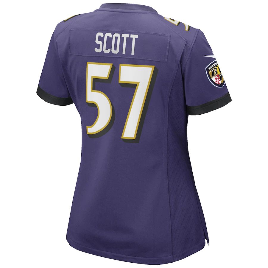 B.Ravens #57 Bart Scott Purple Game Retired Player Jersey Stitched American Football Jerseys football jersey product view 1