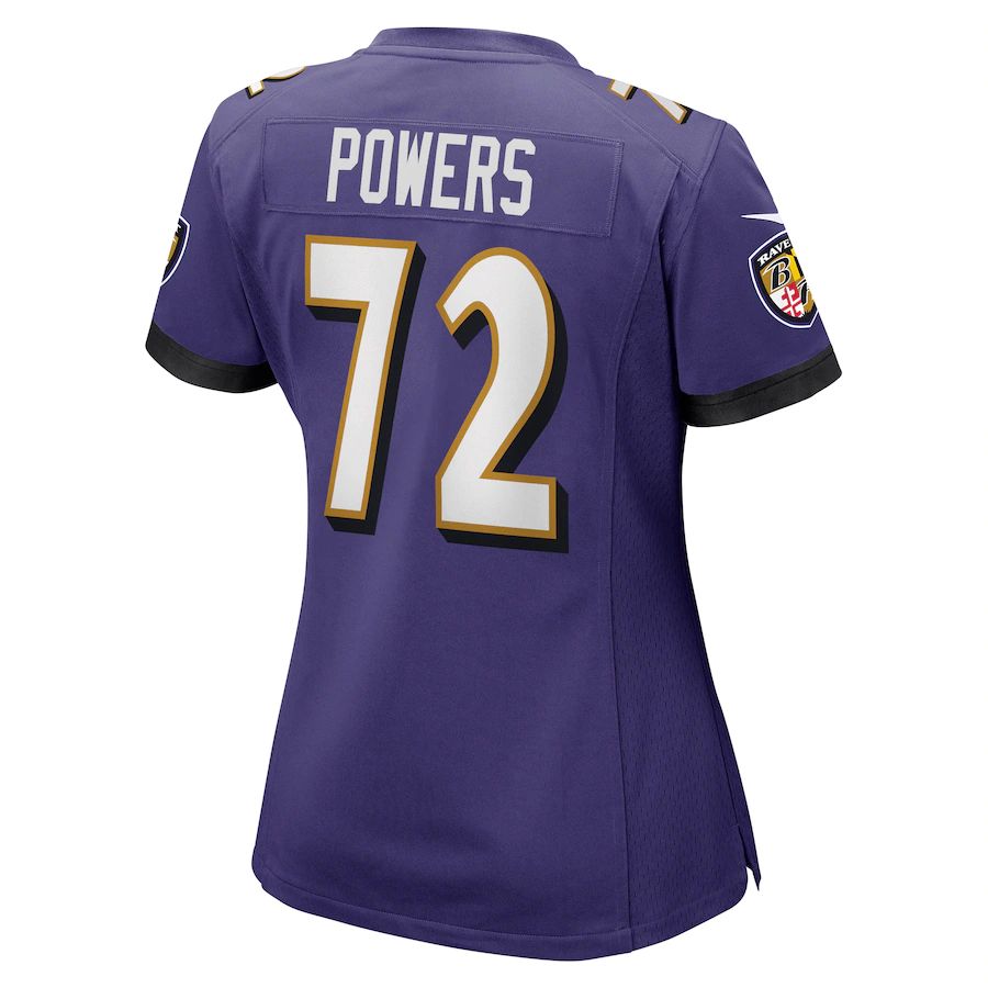 B.Ravens #72 Ben Powers Purple Game Jersey Stitched American Football Jerseys football jersey product view 1