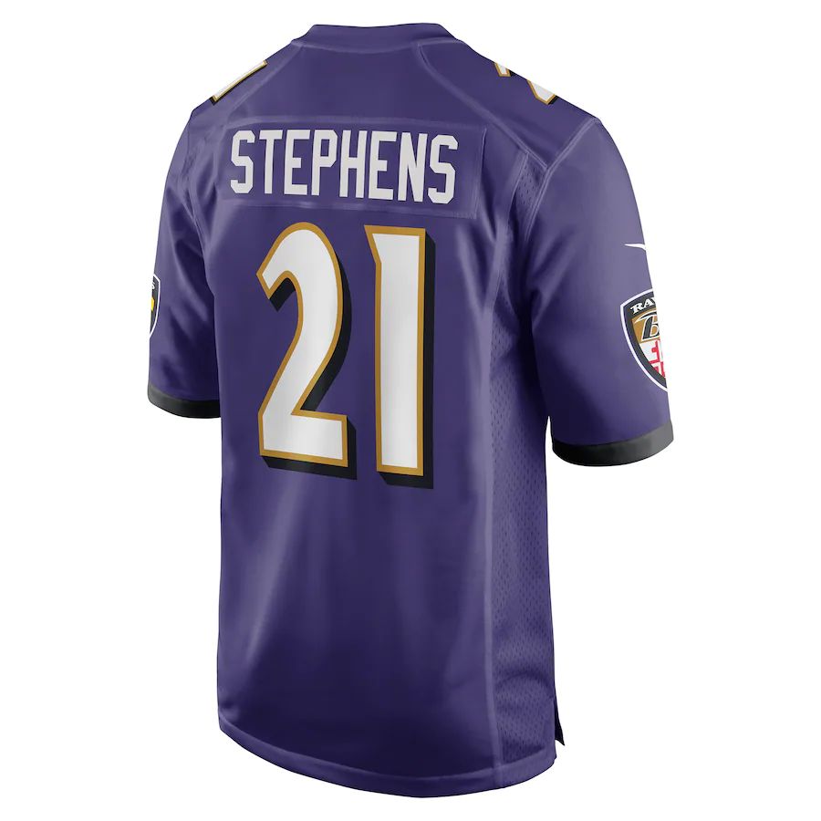 B.Ravens #21 Brandon Stephens Purple Game Jersey Stitched American Football Jerseys football jersey product view 1