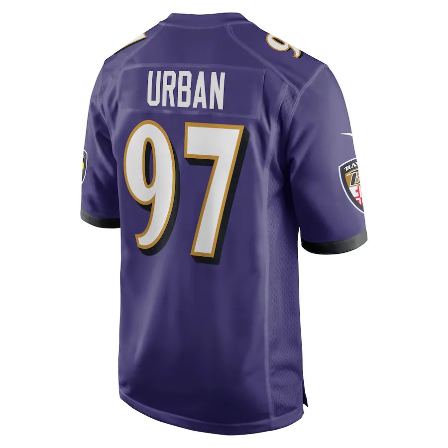 B.Ravens #97 Brent Urban Purple Game Player Jersey Stitched American Football Jerseys football jersey product view 1