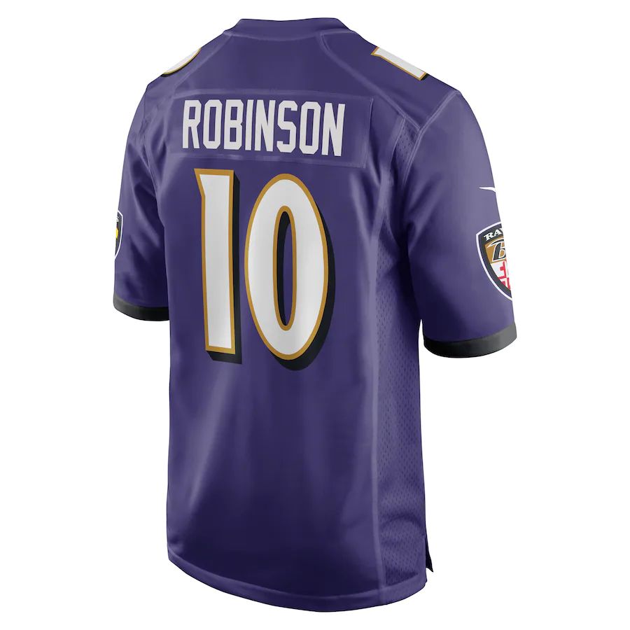 B.Ravens #10 Demarcus Robinson Purple Game Player Jersey Stitched American Football Jerseys football jersey product view 1