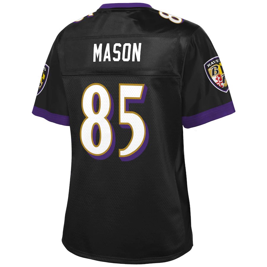 B.Ravens #85 Derrick Mason Pro Line Black Retired Player Jersey Stitched American Football Jerseys football jersey product view 1