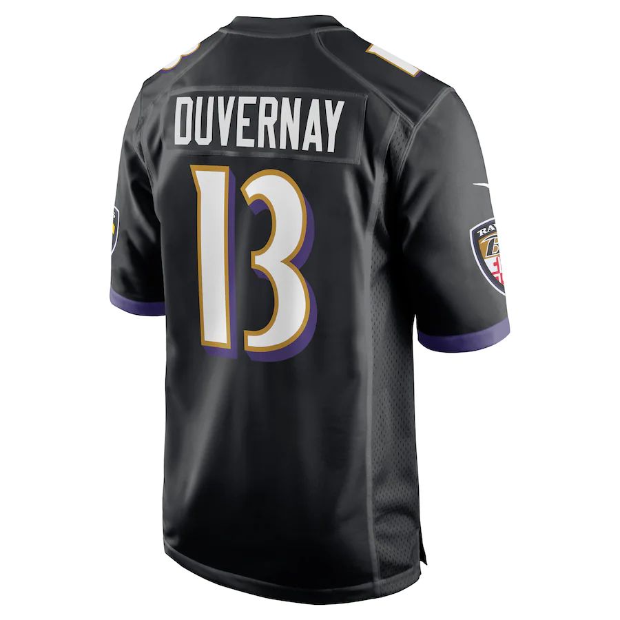 B.Ravens #13 Devin Duvernay Black Game Player Jersey Stitched American Football Jerseys football jersey product view 1