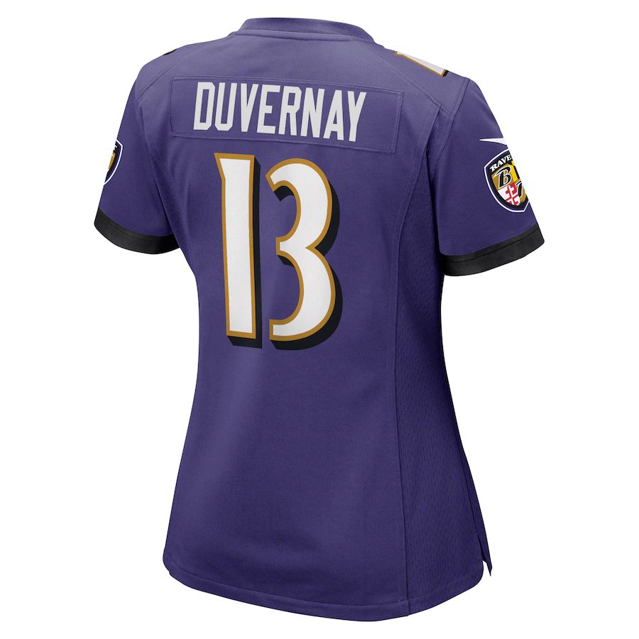 B.Ravens #13 Devin Duvernay Purple Game Jersey Stitched American Football Jerseys football jersey product view 1