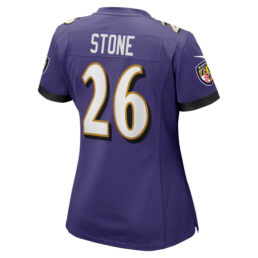 B.Ravens #26 Geno Stone Purple Game Jersey Stitched American Football Jerseys football jersey product view 1