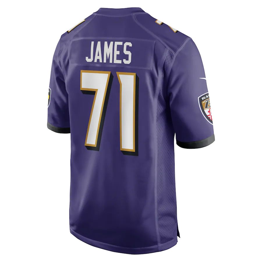 B.Ravens #71 Ja'Wuan James Purple Player Game Jersey Stitched American Football Jerseys football jersey product view 1