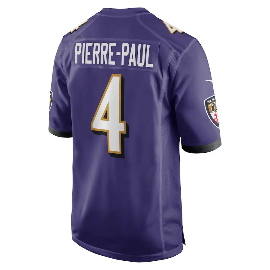 B.Ravens #4 Jason Pierre-Paul Purple Home Game Player Jersey Stitched American Football Jerseys football jersey product view 1