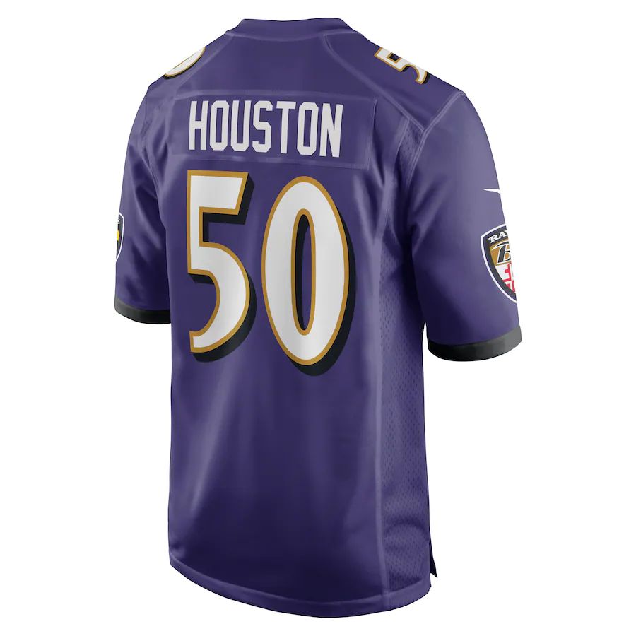 B.Ravens #50 Justin Houston Purple Game Jersey Stitched American Football Jerseys football jersey product view 1