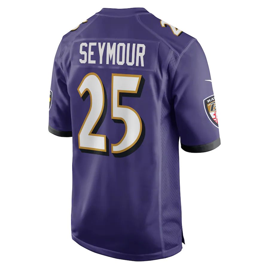 B.Ravens #25 Kevon Seymour Purple Game Player Jersey Stitched American Football Jerseys football jersey product view 1