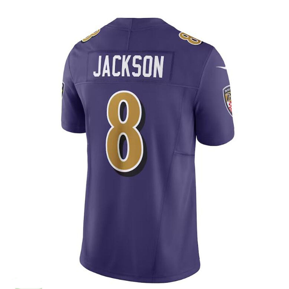 B.Ravens #8 Lamar Jackson Purple Vapor F.U.S.E. Limited Jersey Stitched American Football Jerseys football jersey product view 1