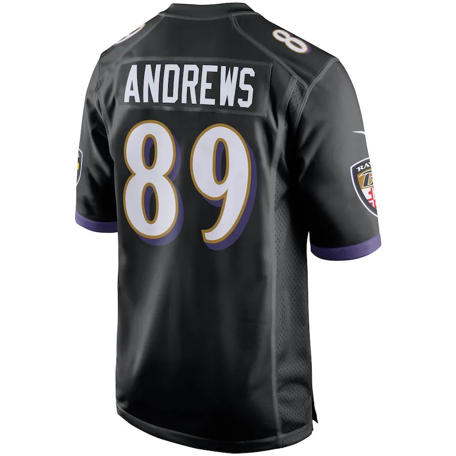 B.Ravens #89 Mark Andrews Black Game Jersey Stitched American Football Jerseys football jersey product view 1