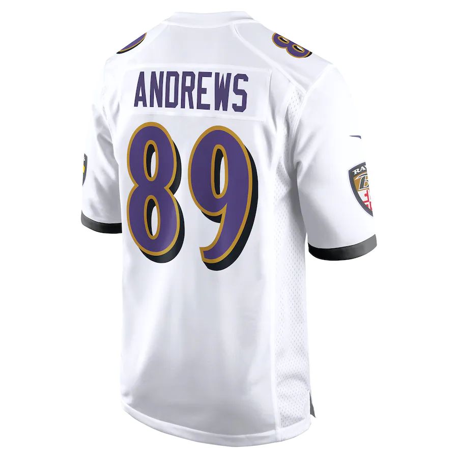B.Ravens #89 Mark Andrews White Game Jersey Stitched American Football Jerseys football jersey product view 1