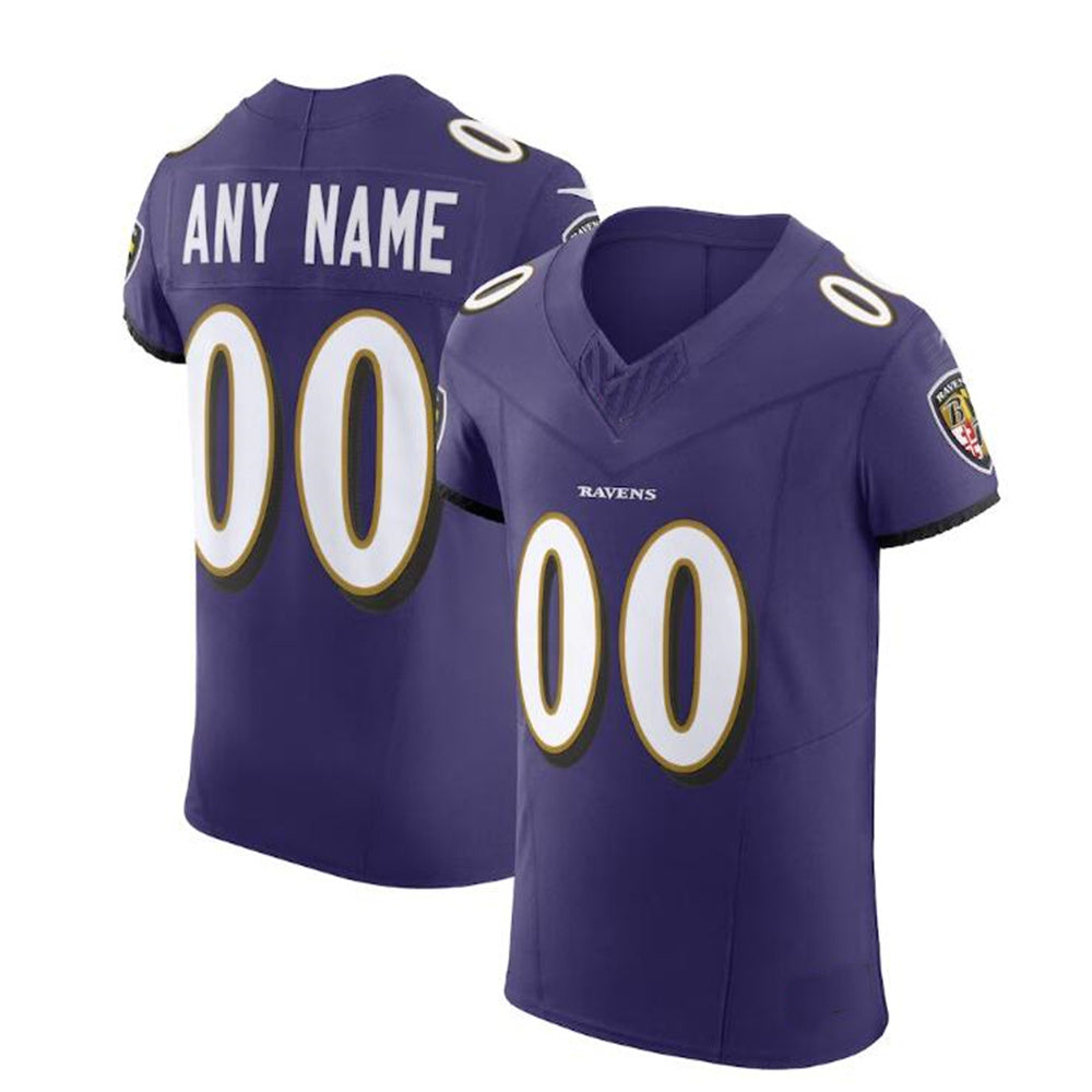 Custom B.Ravens Purple Vapor F.U.S.E. Elite Jersey Stitched American Football Jerseys football jersey product view 1