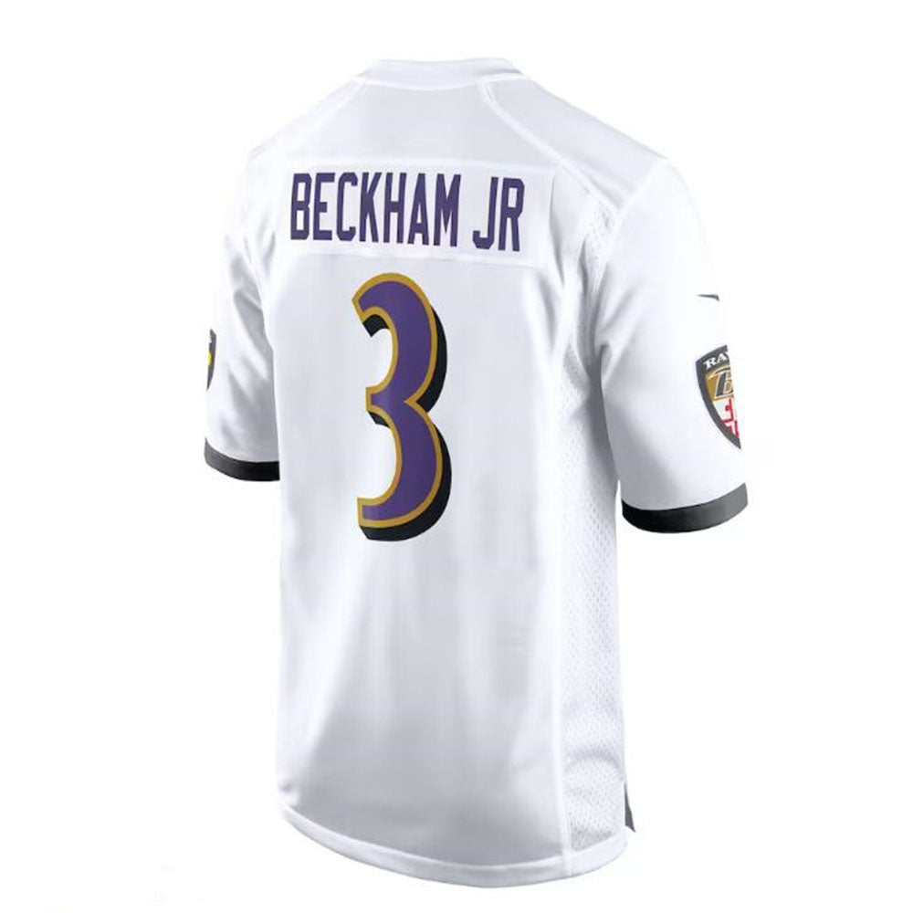 B.Ravens #3 Odell Beckham Jr. White Game Jersey Stitched American Football Jerseys football jersey product view 2