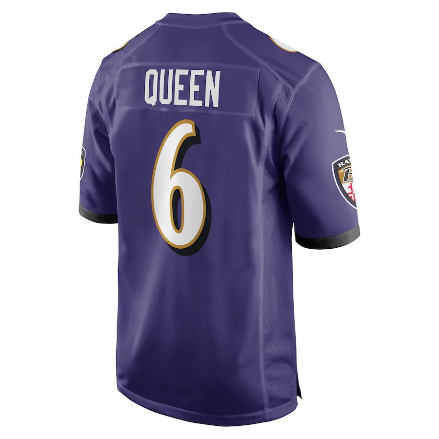 B.Ravens #6 Patrick Queen Purple Game Player Jersey Stitched American Football Jerseys football jersey product view 1