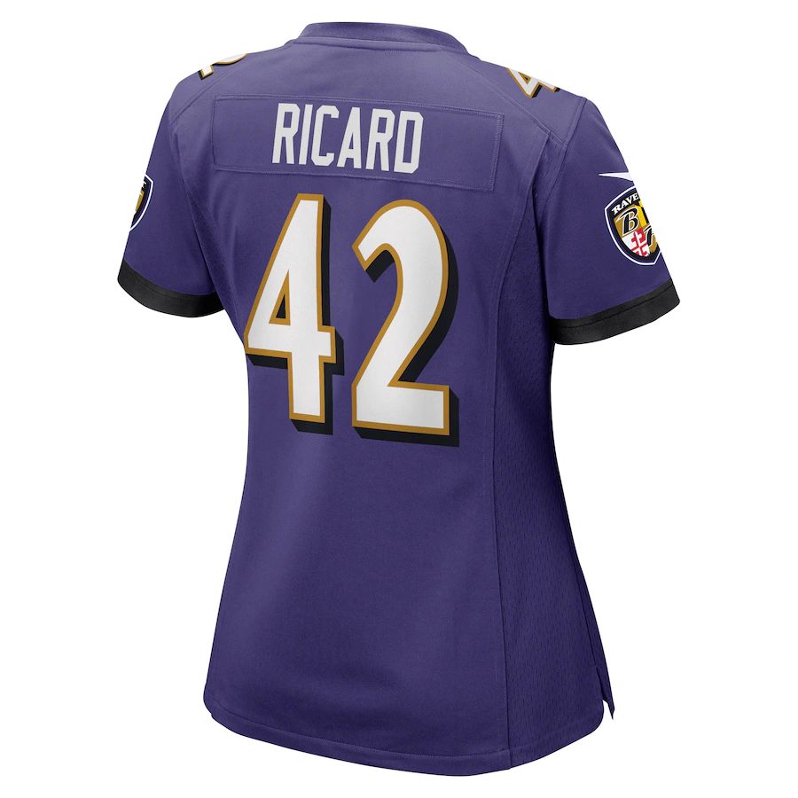 B.Ravens #42 Patrick Ricard Purple Game Jersey Stitched American Football Jerseys football jersey product view 1